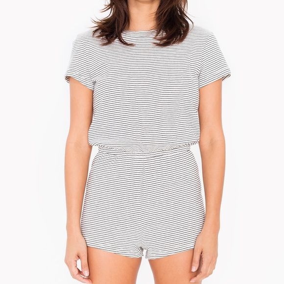 American Apparel Striped Romper - Picture 1 of 5